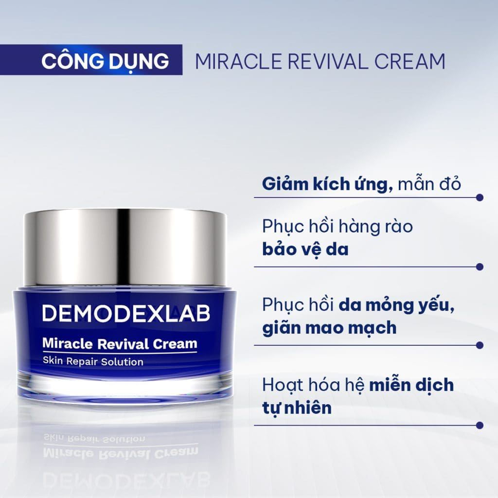 Công dụng của kem phục hồi da Demodexlab