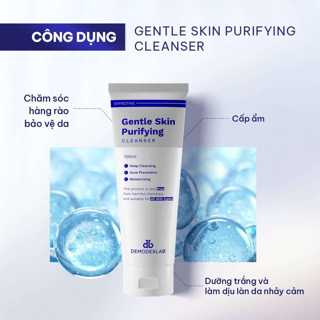 Công dụng của sữa rửa mặt Demodexlab